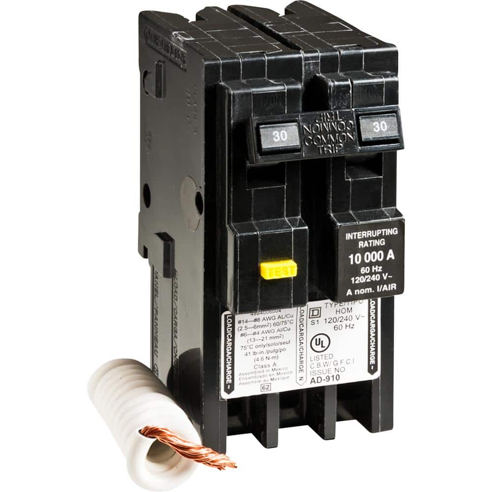 Square D Homeline 30-Amp 2-Pole GFCI Circuit Breaker (HOM230GFIC) (1)