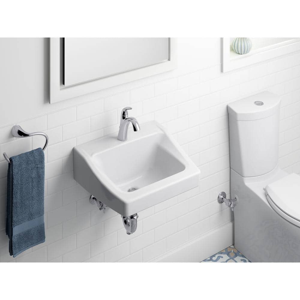 KOHLER Chesapeake 19.25 in. x 17.25 in. Wall Mounted Bathroom Sink in White Vitreous China (1)