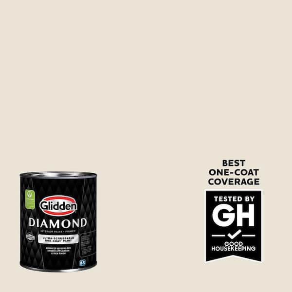 Glidden Diamond 1-qt. PPG1085-1-Blank Canvas Satin Interior Paint with Primer (2)