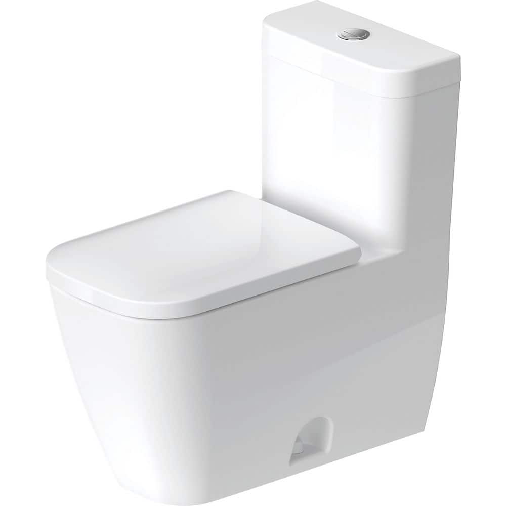 Duravit Happy D.2 1-piece 0.92 GPF Dual Flush Elongated Toilet in. White (Seat Not Included ) (1)
