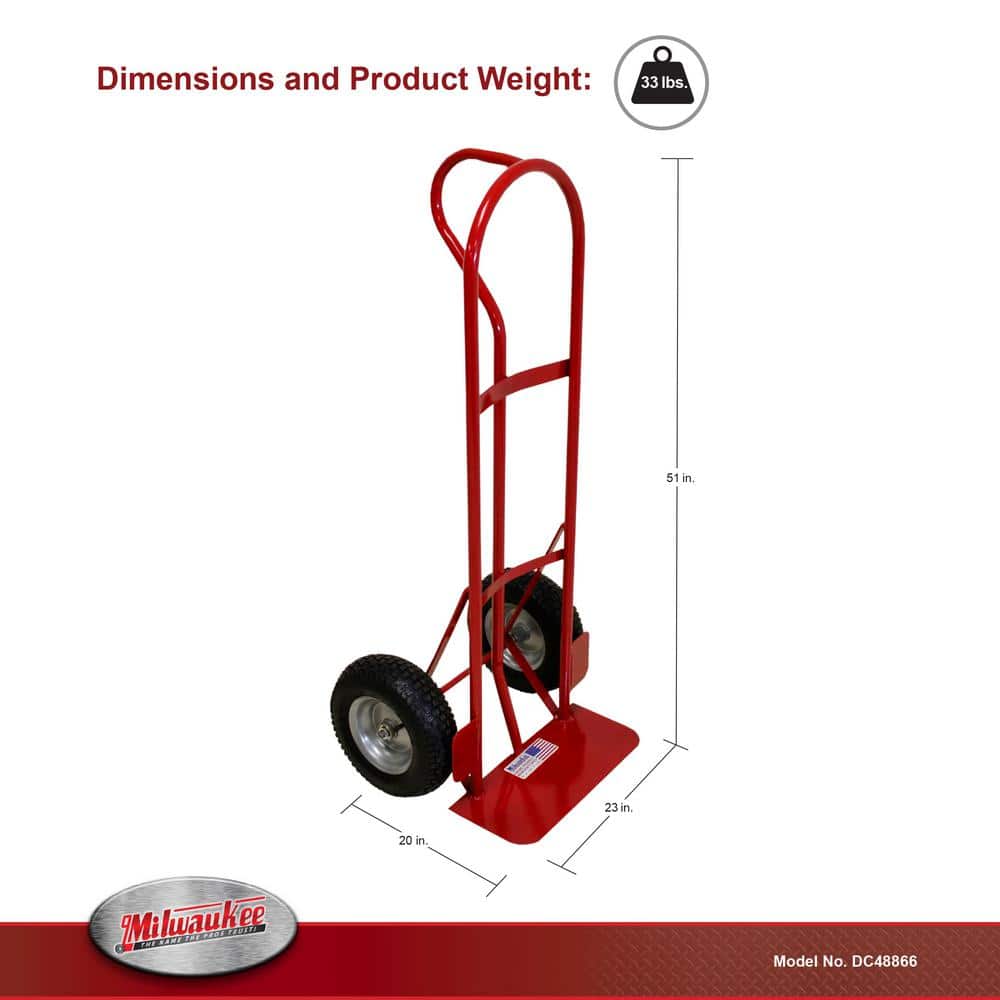 Milwaukee 800 lb. Capacity P-Handle Truck (3)