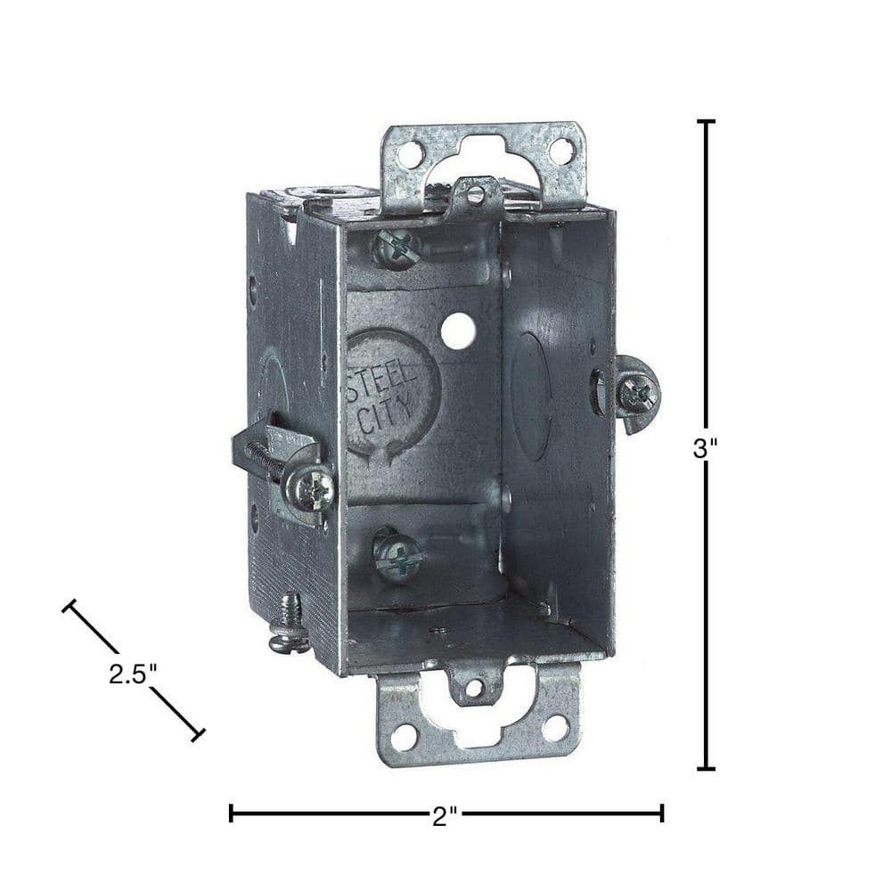 Steel City 1-Gang 2-1/2 in. D Old Work Metal Electrical Box with NM Clamp (LXWOWC-20R) (4)