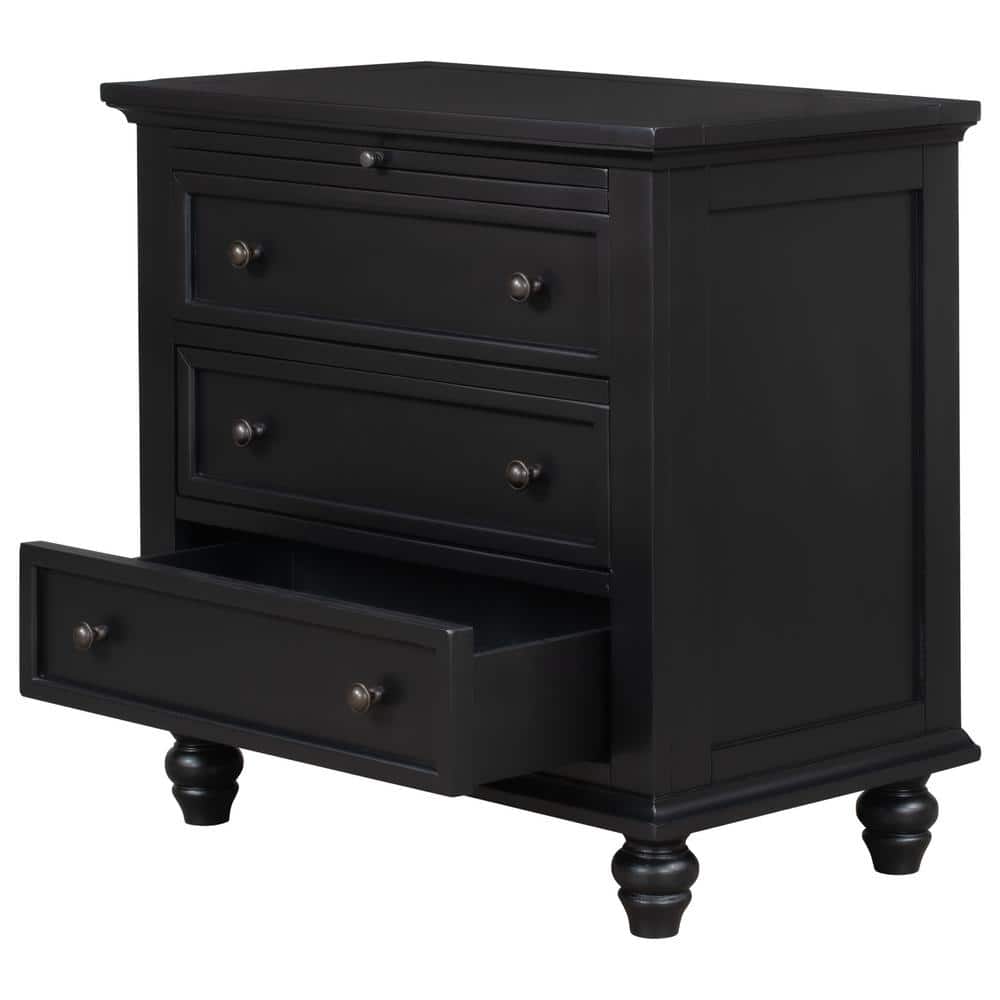 COWLOWN 28 in. W x 16.9 in. D x 28.1 in. H Bathroom Black Linen Cabinet (1)