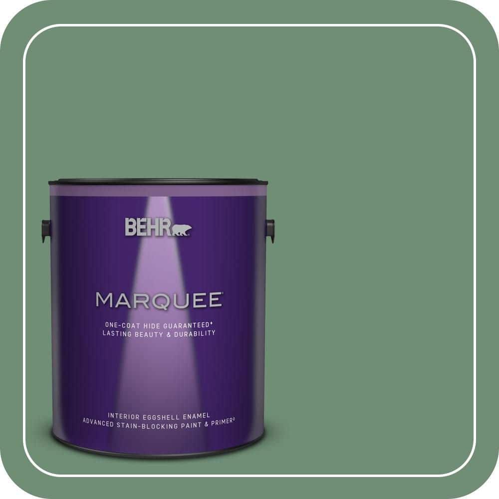 BEHR MARQUEE 1 gal. #QE-46 Ivy Wreath Eggshell Enamel Interior Paint & Primer