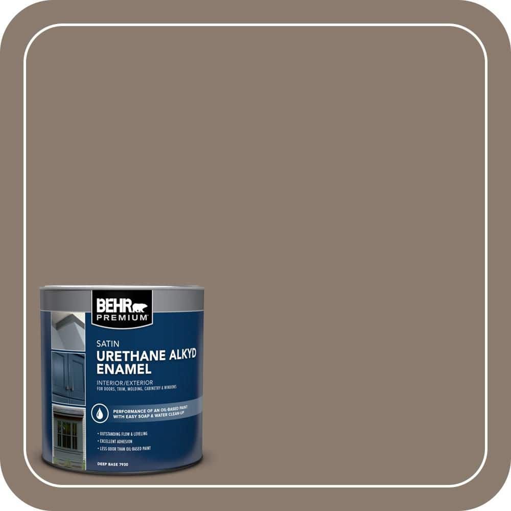 BEHR PREMIUM 1 qt. #T18-07 Road Less Travelled Satin Enamel Urethane Alkyd Interior/Exterior Paint (1)