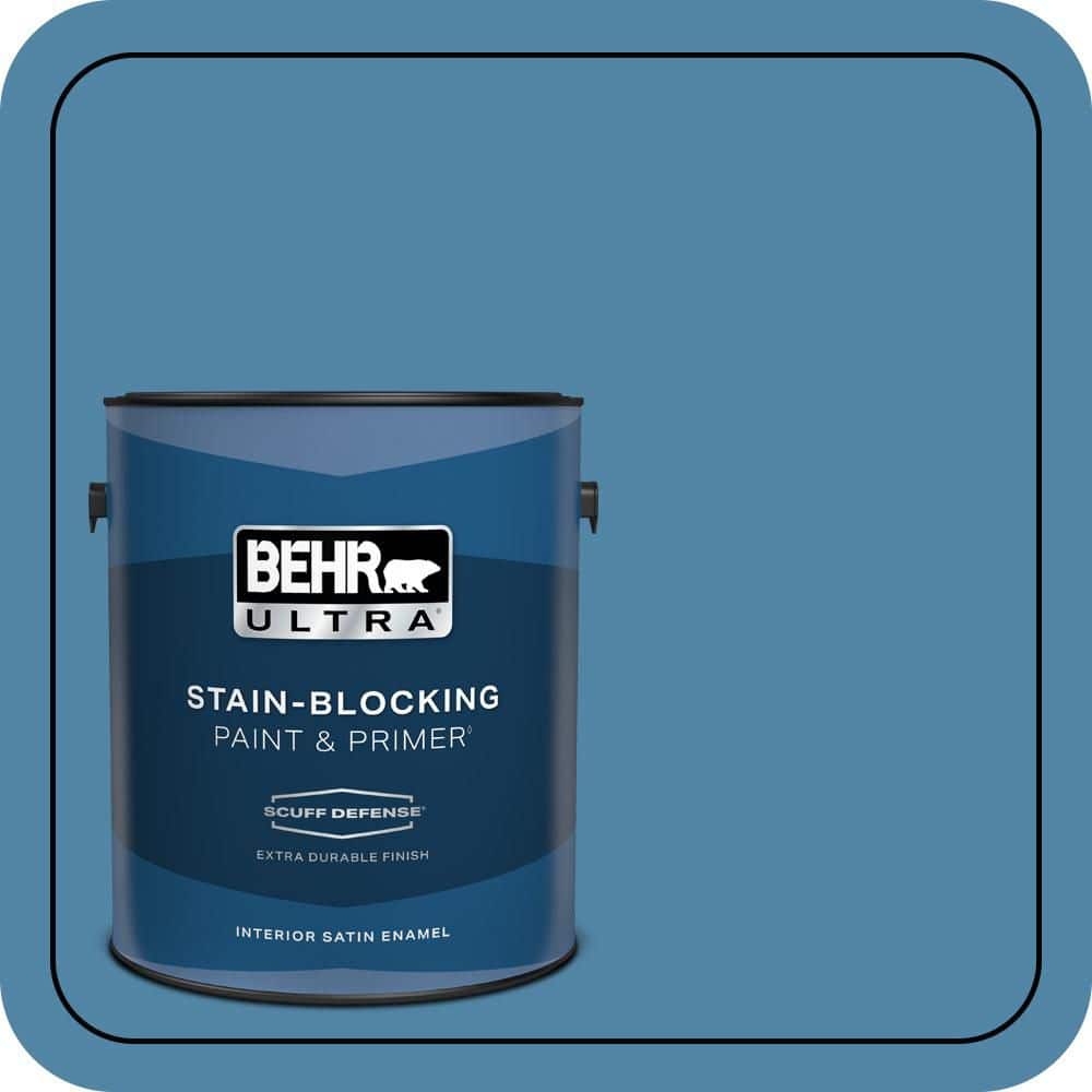 BEHR ULTRA 1 gal. #M500-4 Hemisphere Extra Durable Satin Enamel Interior Paint & Primer