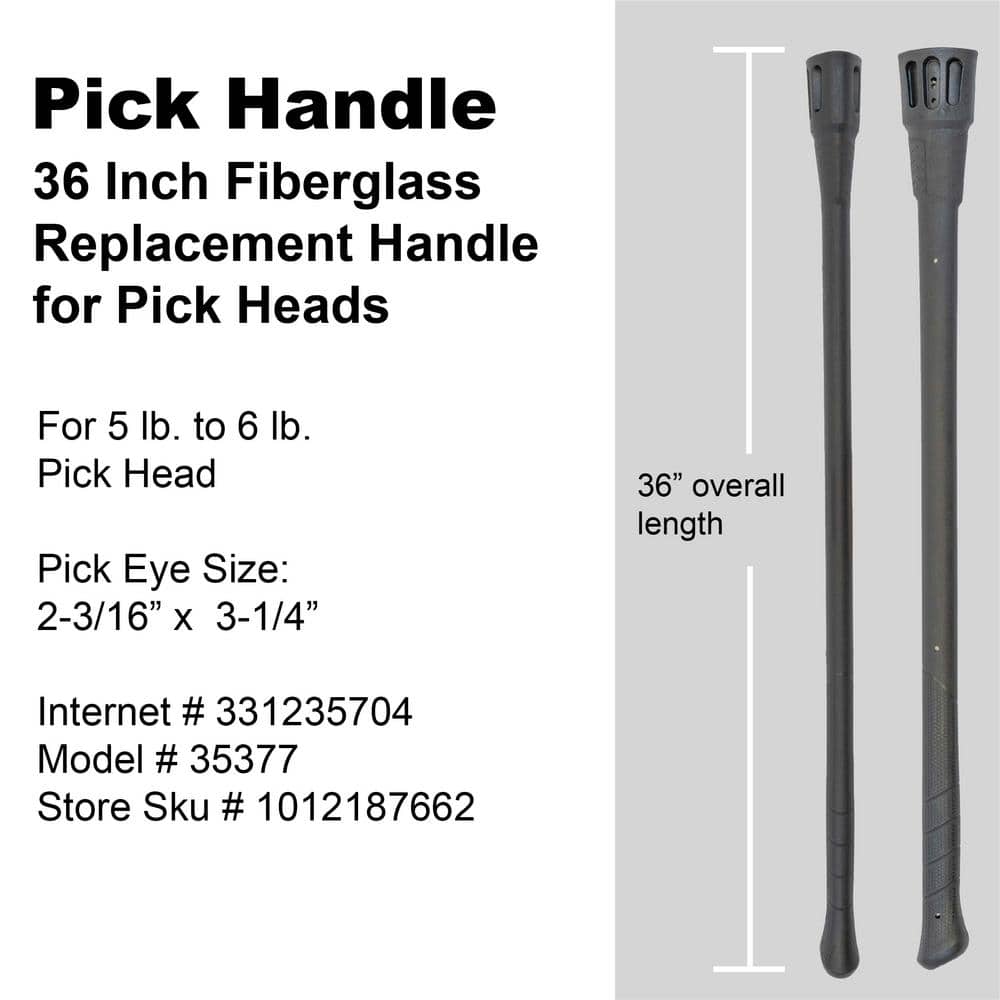 PRIVATE BRAND UNBRANDED 36 in. Mattock Fiberglass Replacement Handle (3)