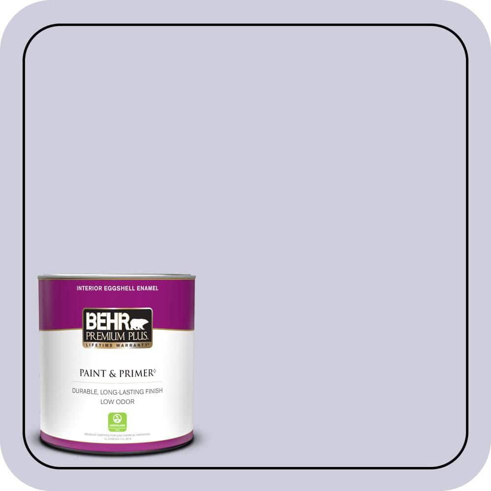 BEHR PREMIUM PLUS 1 qt. #640C-2 Lavender Sparkle Eggshell Enamel Low Odor Interior Paint & Primer
