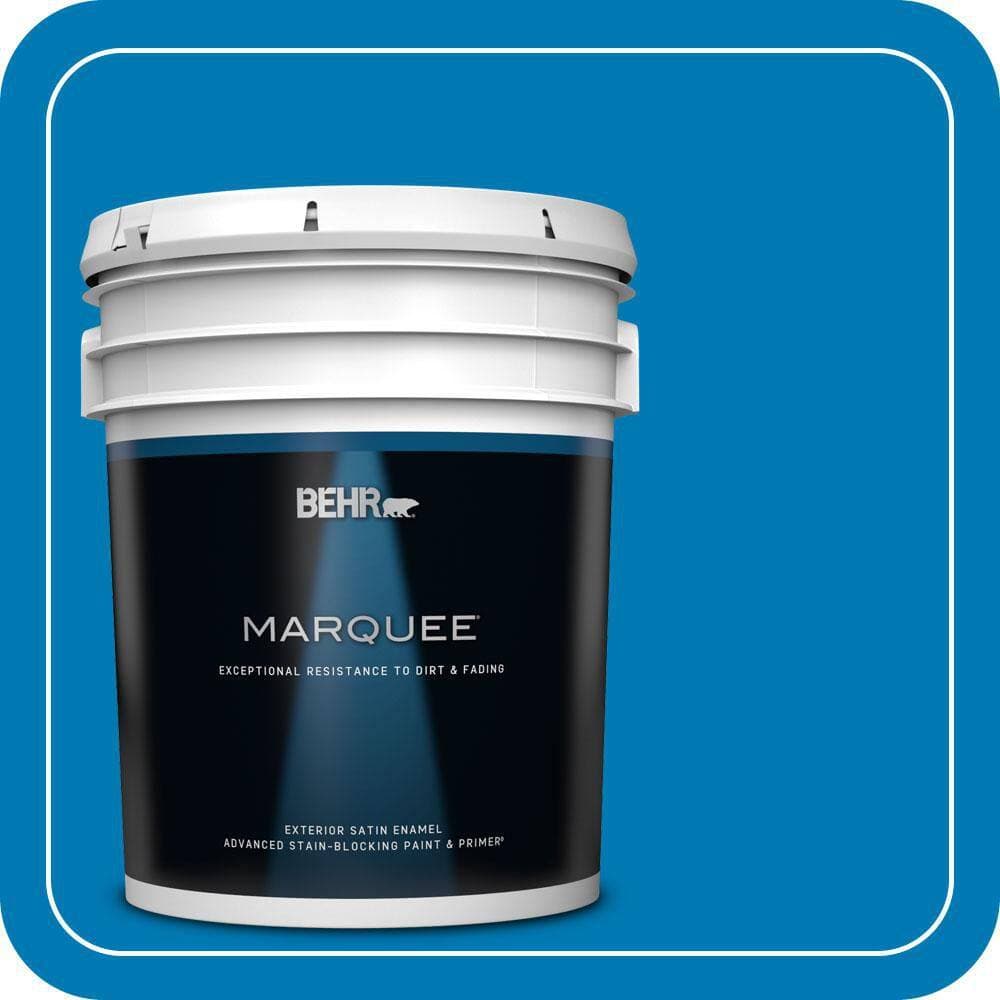 BEHR MARQUEE 5 gal. #P500-6 Deep River Satin Enamel Exterior Paint & Primer
