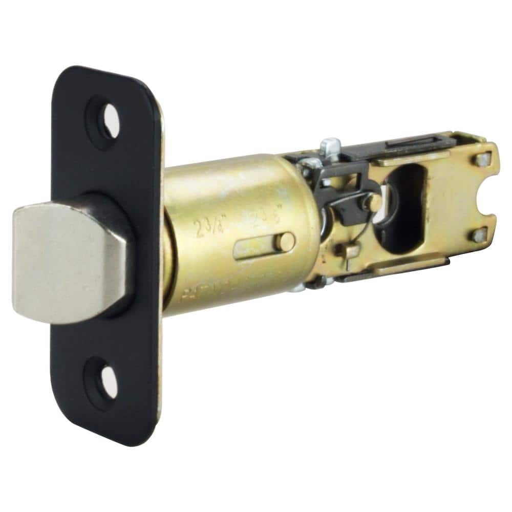 Design House 2-Way Matte Black Adjustable Round Corner Passage Latch