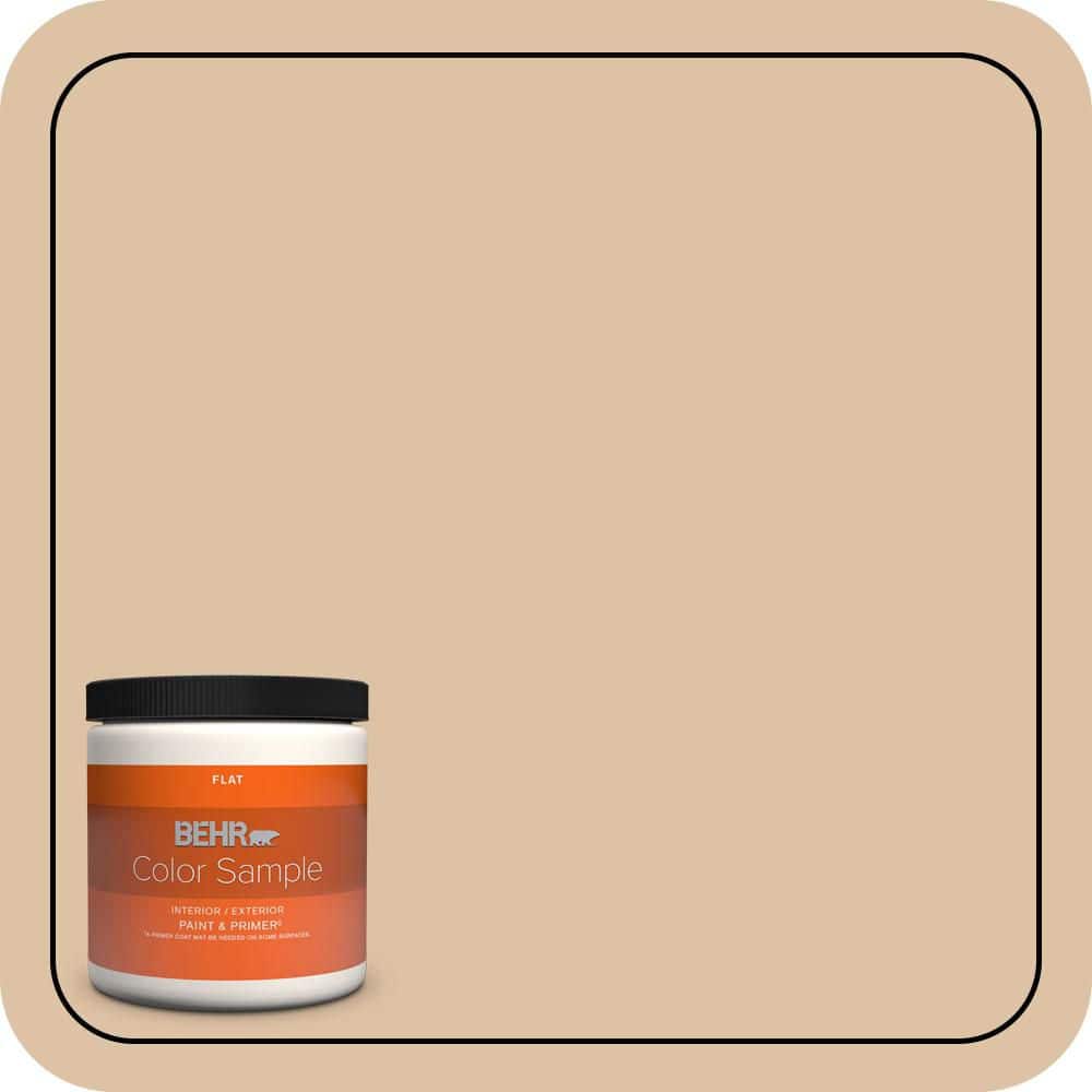BEHR PREMIUM PLUS 8 oz. #N280-3 Louvre Flat Interior/Exterior Paint & Primer Color Sample (1)
