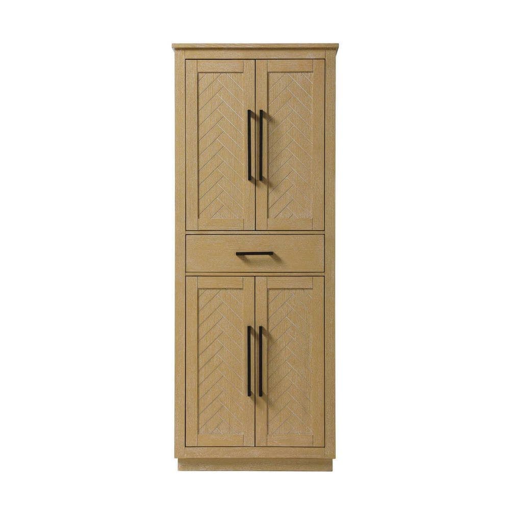 TIMELESS HOME 18 in. W x 72 in. D x in. H Beige Freestanding Linen Cabinet (1)
