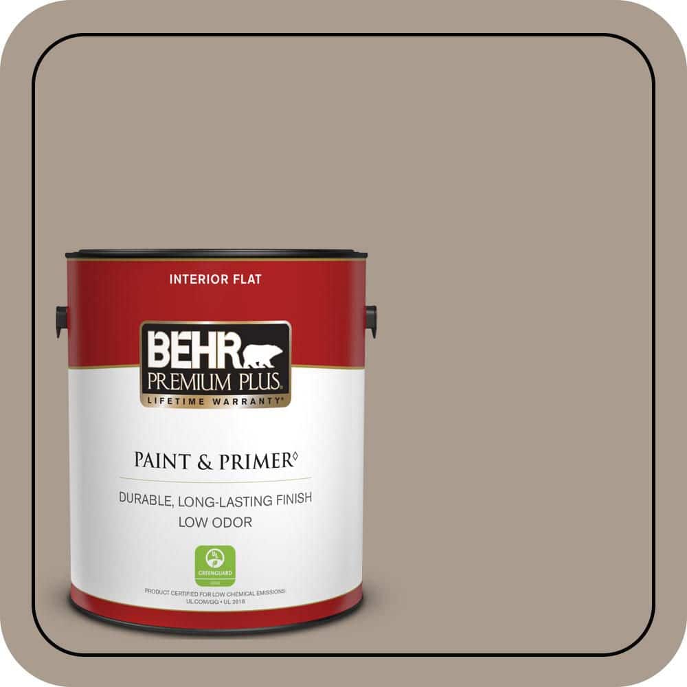 BEHR PREMIUM PLUS 1 gal. #N210-4 Espresso Martini Flat Low Odor Interior Paint & Primer