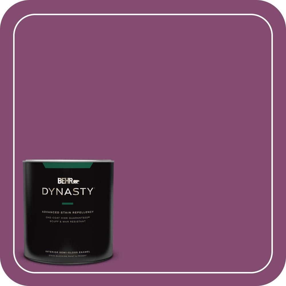 BEHR DYNASTY 1 qt. #680B-7 Sugar Plum Semi-Gloss Enamel Interior Stain-Blocking Paint and Primer
