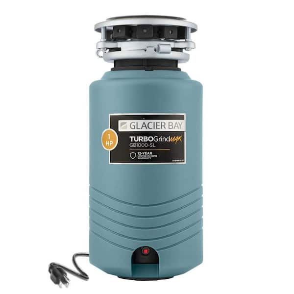 Glacier Bay TurboGrind Max 1 hp. Continuous Feed Garbage Disposal with Power Cord (2)