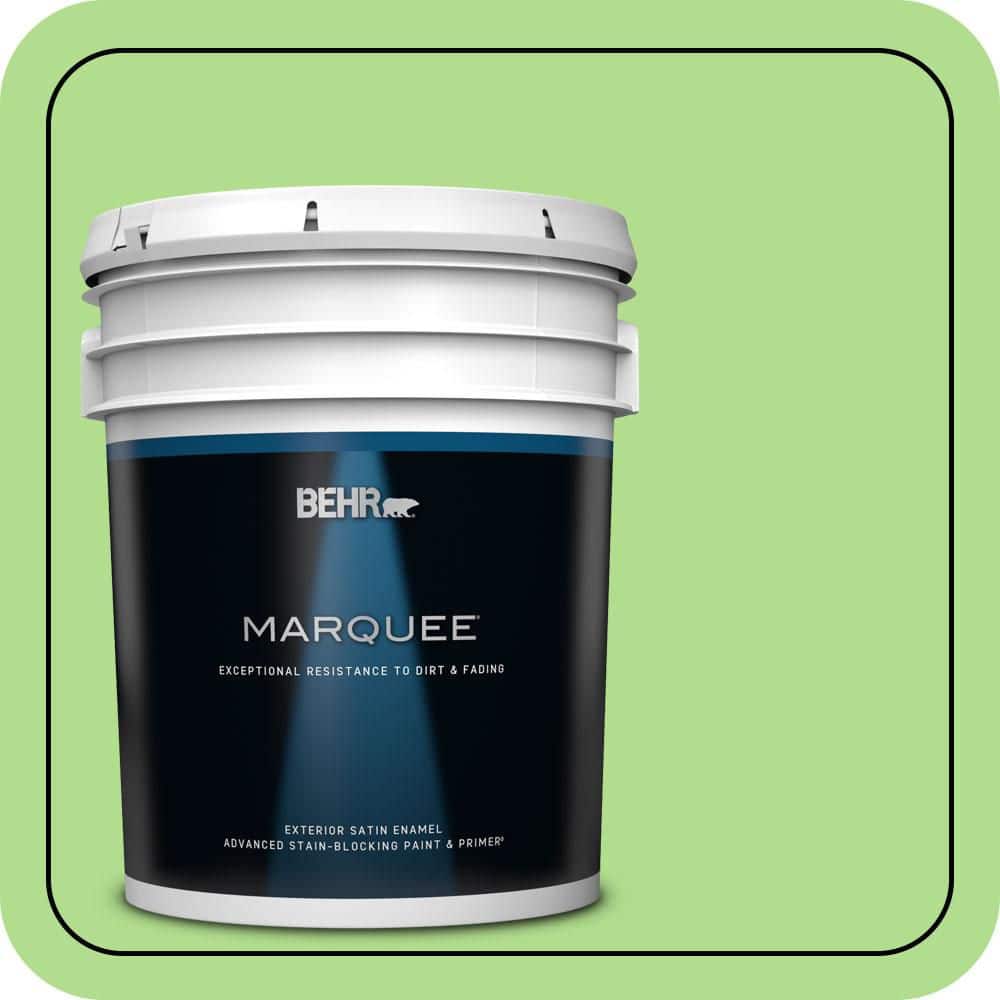 BEHR MARQUEE 5 gal. #MQ4-46 Early Spring Satin Enamel Exterior Paint & Primer