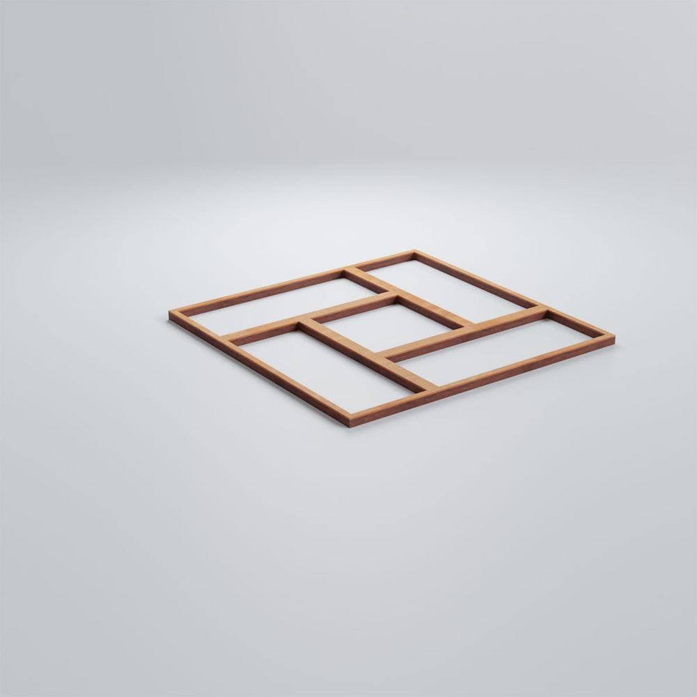 Ekena Millwork 7-3/8" x 7-3/8" x 1/4" Extra Small Sheffield Decorative Fretwork Wood Wall Panels, Alder (20-Pack) (3)
