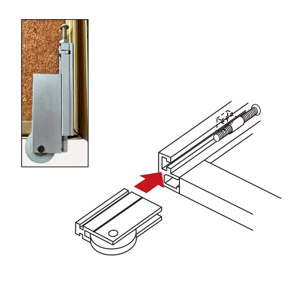 Prime-Line Bypass Door Roller Assembly, 1-1/2 in. Nylon Ball Bearing (3)