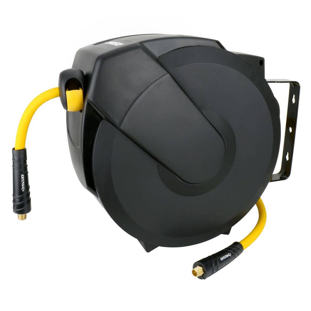 Husky 3/8 in. x 50 ft. Enclosed Hybrid Air Hose Reel (3)