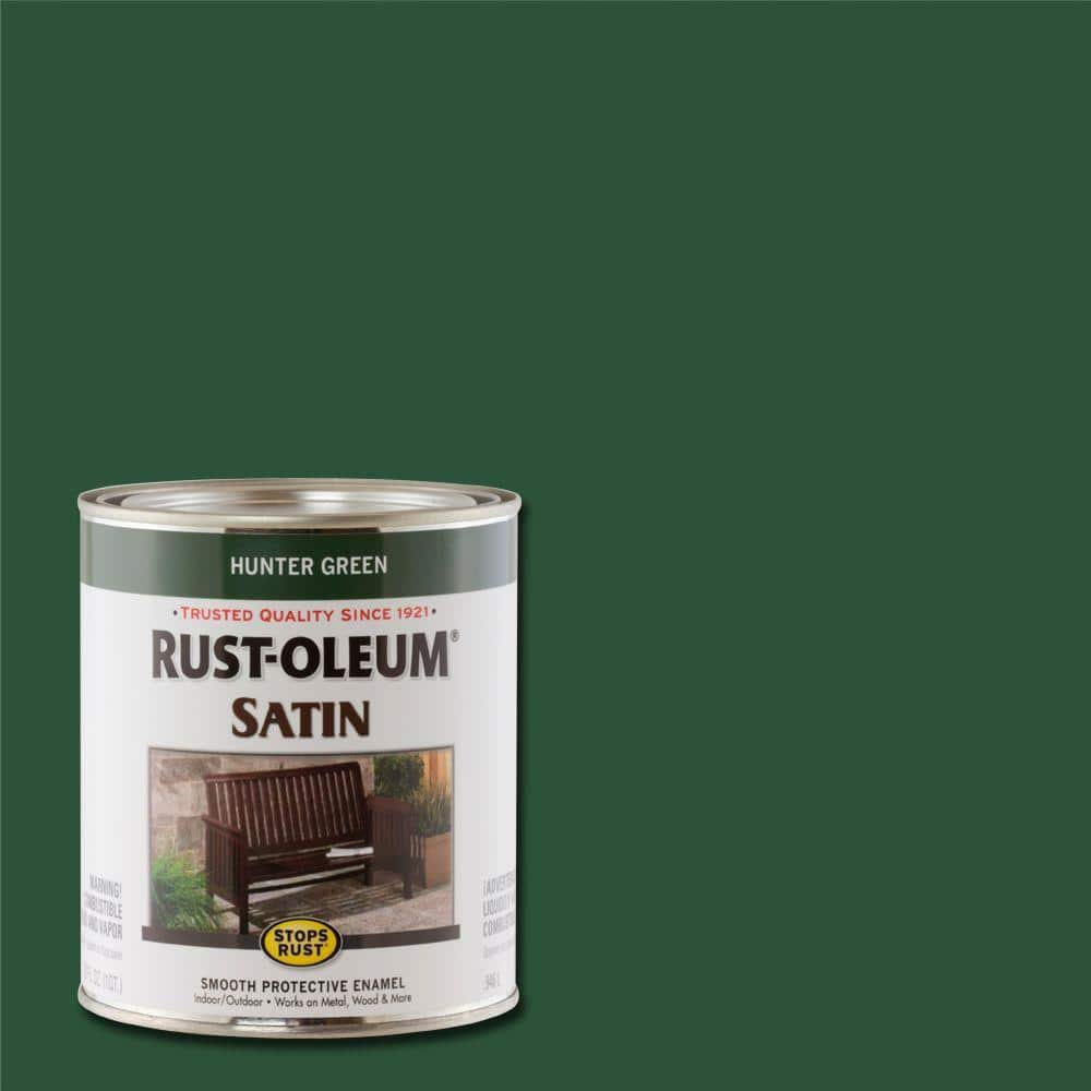 Rust-Oleum Stops Rust 1 qt. Satin Hunter Green Protective Enamel Paint