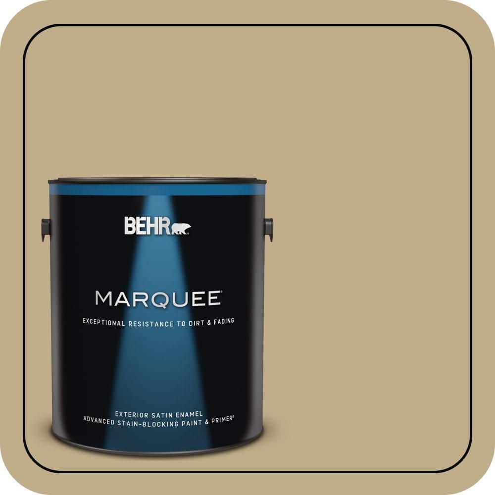 BEHR MARQUEE 1 gal. #S320-4 Oat Field Satin Enamel Exterior Paint & Primer