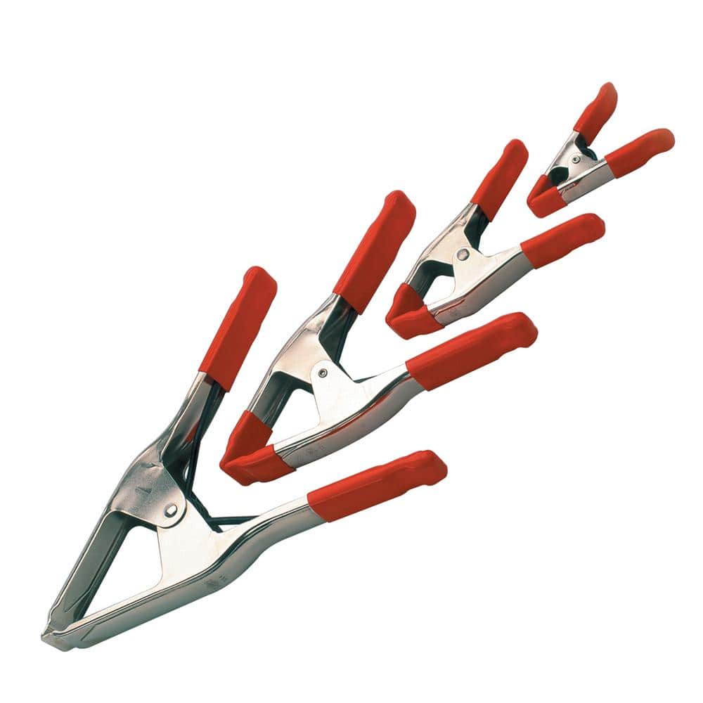 BESSEY XM Series Capacity Steel Spring Clamp with Handles and Tips, 1-1/4 in. Throat Depth (3)