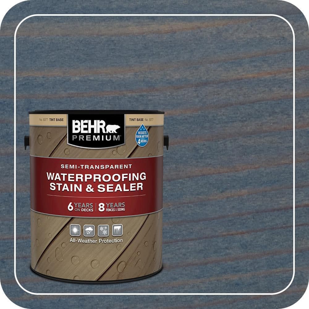 BEHR PREMIUM 1 gal. #ST-107 Wedgewood Semi-Transparent Waterproofing Exterior Wood Stain and Sealer (1)