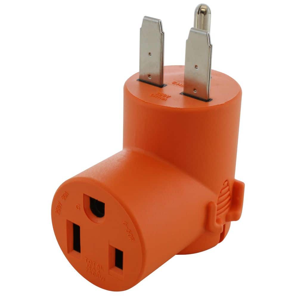 AC WORKS NEMA 6-30 3-Prong Commercial HVAC Plug to 6-50 Welder Adapter (1)