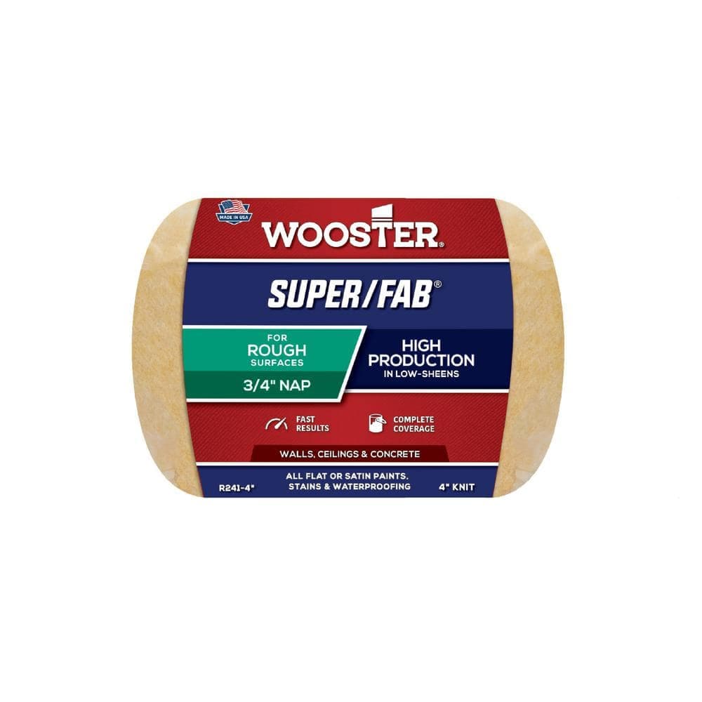 Wooster 4 in. x 3/4 in. Super/Fab High-Density Knit Roller Cover