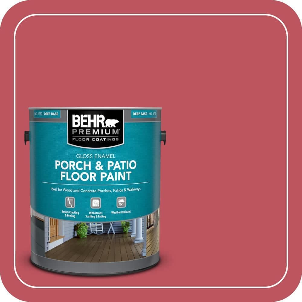 BEHR PREMIUM 1 gal. #P140-6 Hibiscus Flower Gloss Enamel Interior/Exterior Porch and Patio Floor Paint