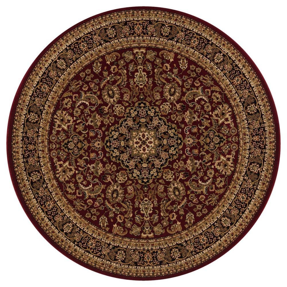 Concord Global Trading Silk Road Red 8 ft. Round Medallion Area Rug