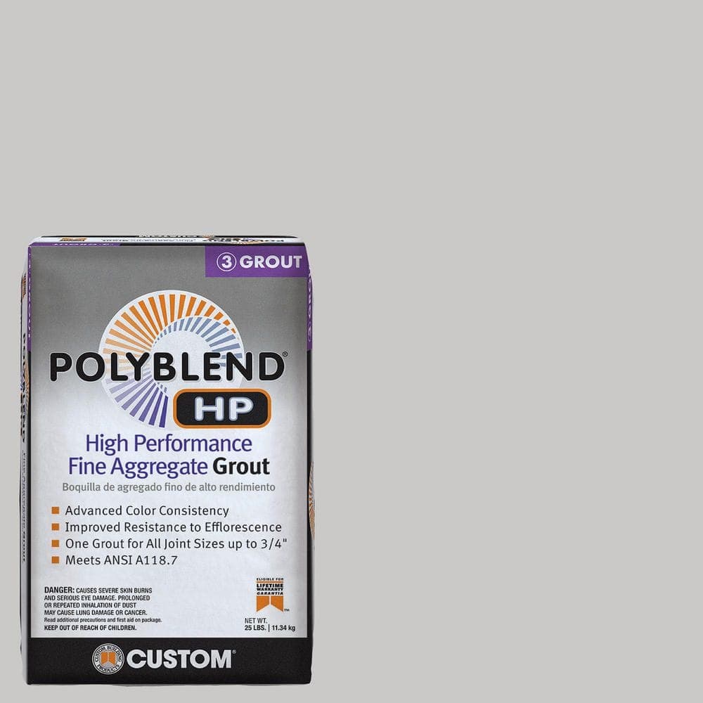 Custom Building Products Polyblend HP #544 Rolling Fog 25lb High Performance Fine Aggregate Grout (2)