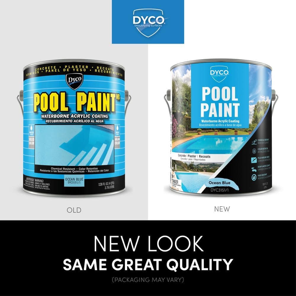 Dyco Paints Pool Paint 1 Gal. 3151 Ocean Blue Semi-Gloss Acrylic Exterior Paint (3)