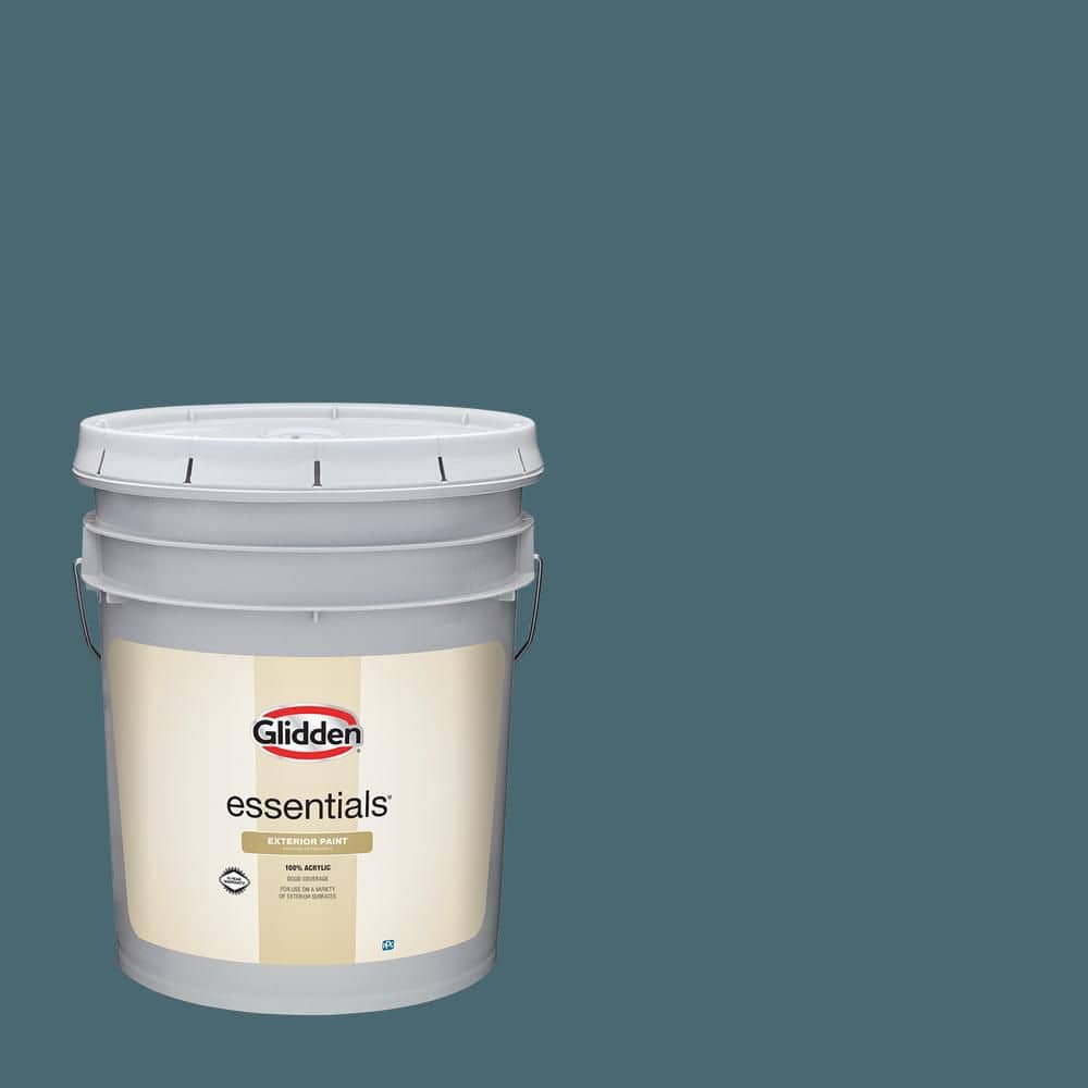 Glidden Essentials 5 gal. PPG1149-6 Azalea Leaf Satin Exterior Paint