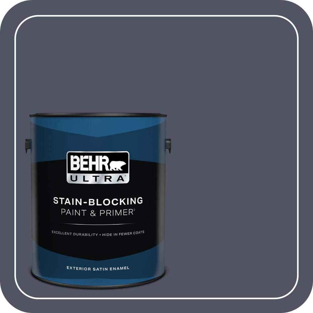 BEHR ULTRA 1 gal. #630F-7 Black Orchid Satin Enamel Exterior Paint & Primer