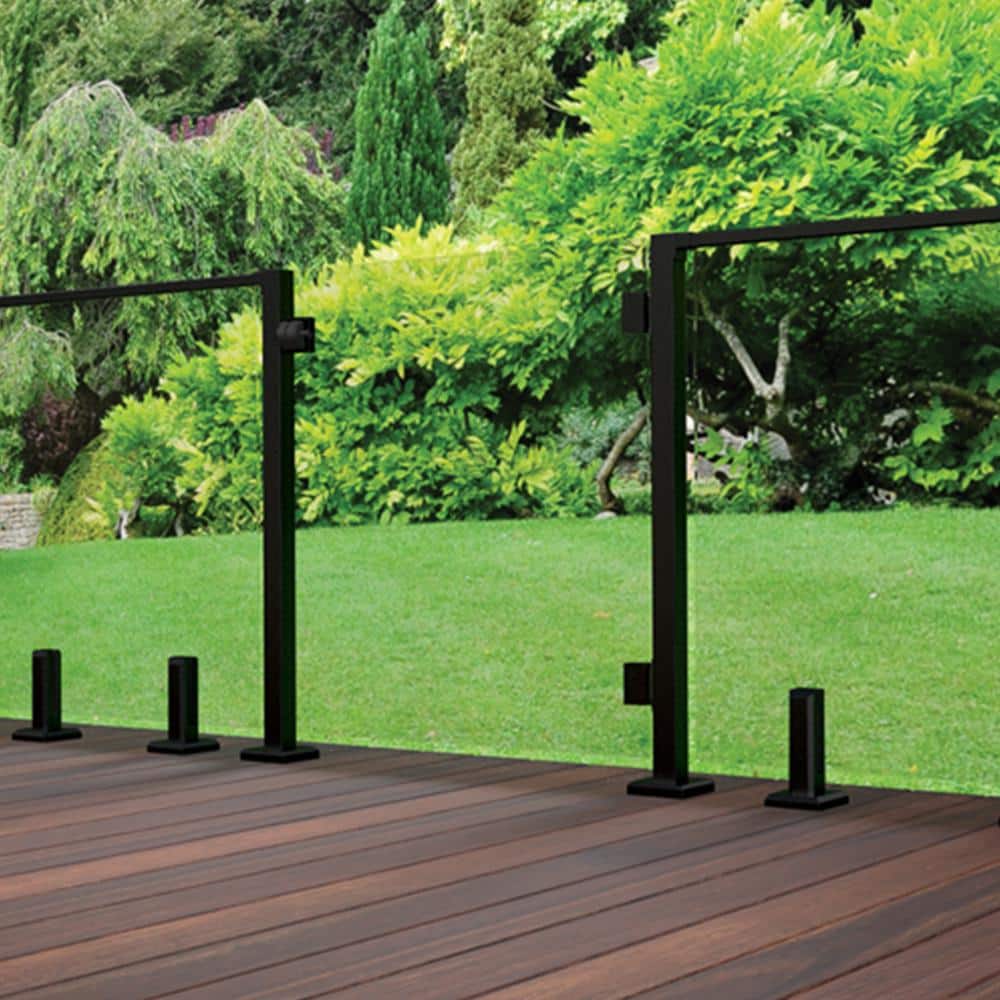 PEAK MountainView 40 in. H 42 in. W Glass Deck Railing Tempered Gate Glass Panel (3)