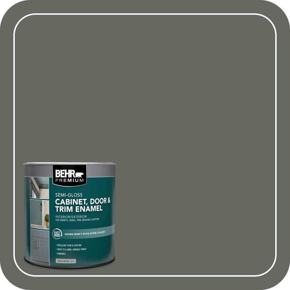 BEHR PREMIUM 1 qt. #N410-6 Pinecone Hill Semi-Gloss Enamel Interior/Exterior Cabinet, Door & Trim Paint