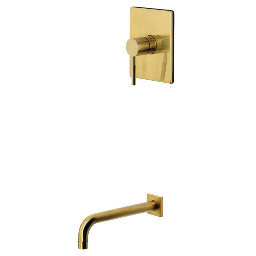 Kingston Brass Concord 1-Handle 1-Spray Tub and Shower Faucet 1.8 GPM in Brushed Brass (1)