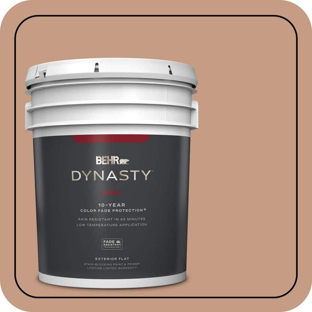 BEHR DYNASTY 5 gal. #S210-4 Canyon Dusk Flat Exterior Stain-Blocking Paint & Primer