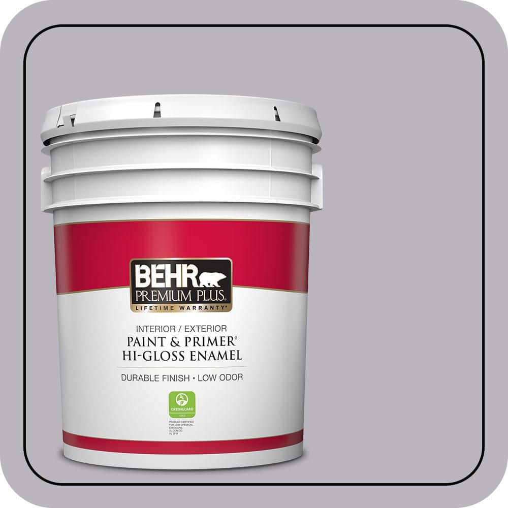 BEHR PREMIUM PLUS 5 gal. #N550-3 Best in Show Hi-Gloss Enamel Interior/Exterior Paint & Primer