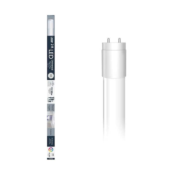 Feit Electric 10-Watt 2 ft. T8/12 G13 Type A Plug and Play Linear LED Tube Light Bulb, Cool White 4000K, 1 Bulb