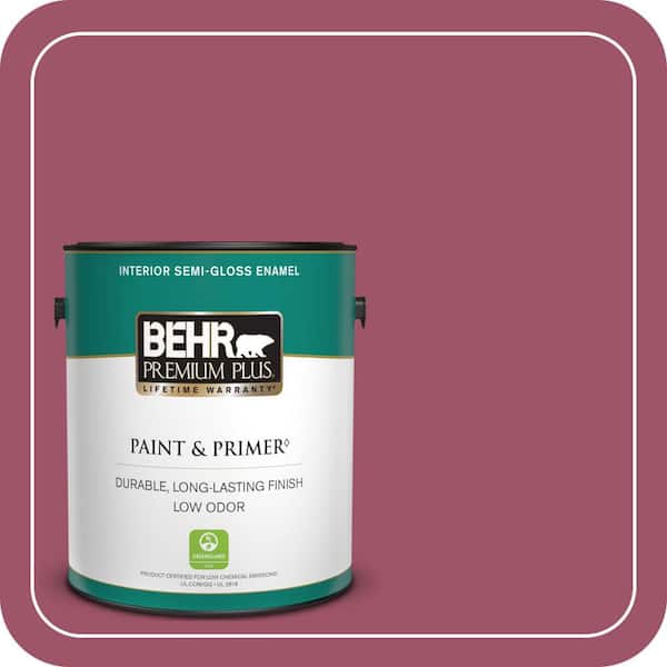 BEHR PREMIUM PLUS #110D-5 Mission Wildflower Enamel Low Odor & Primer (2)