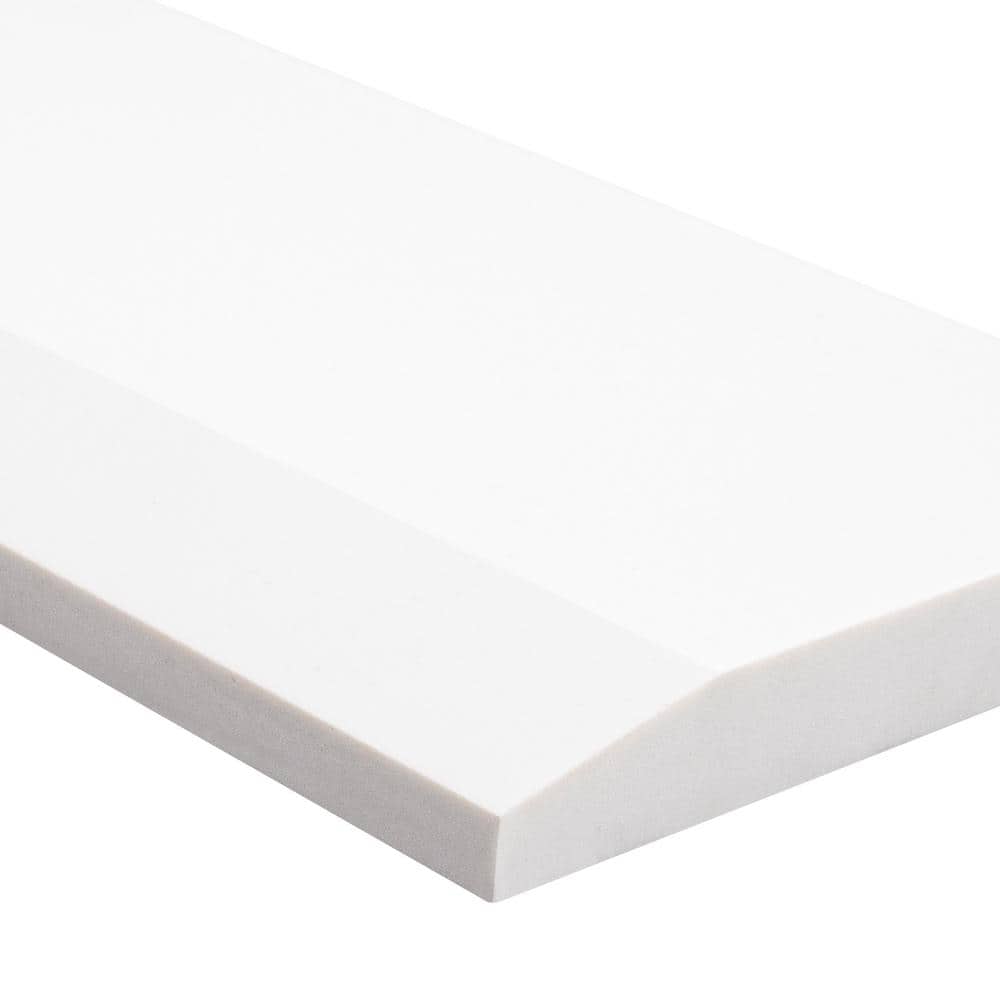 MSI Bright White 5 in. x 30 in. Polished Engineered Marble Single Hollywood Threshold Wall Tile (2.5 lin. ft./Each) (3)