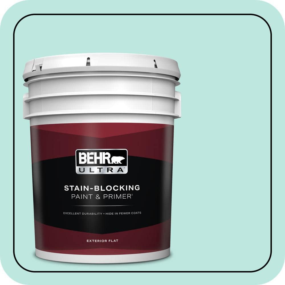 BEHR ULTRA 5 gal. #490A-2 Cool Jazz Flat Exterior Paint & Primer