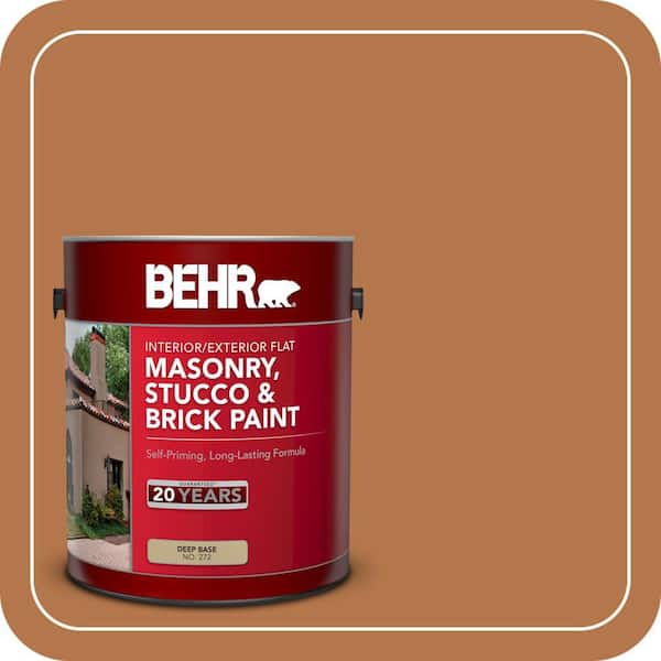 BEHR 1 gal. #SC-533 Cedar Naturaltone Flat Interior/Exterior Masonry, Stucco and Brick Paint (2)