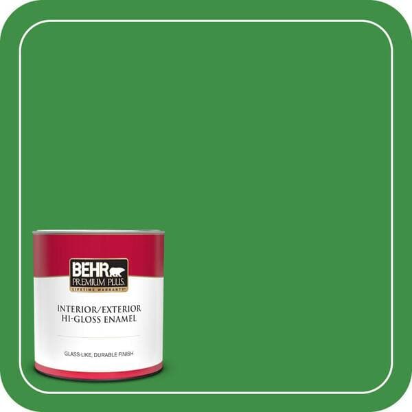 BEHR PREMIUM PLUS #440B-7 Par Four Green Interior/Exterior Paint & Primer Color Sample (4)