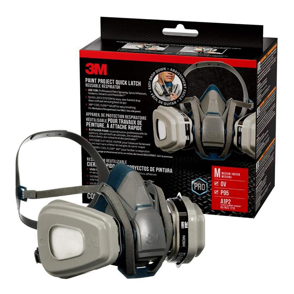 3M Paint Project Quick Latch Reusable Respirator 6502QL, OV/P95 (1)