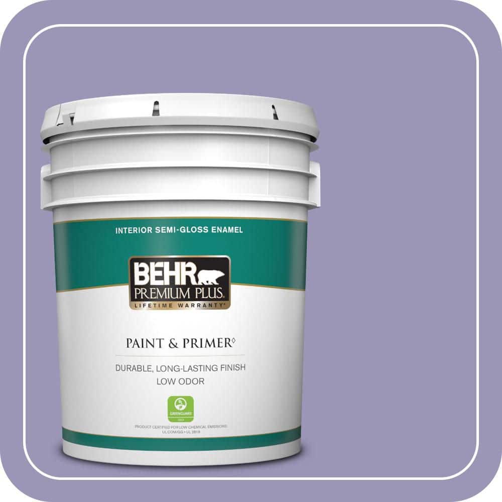 BEHR PREMIUM PLUS 5 gal. #640D-5 June Berry Semi-Gloss Enamel Low Odor Interior Paint & Primer