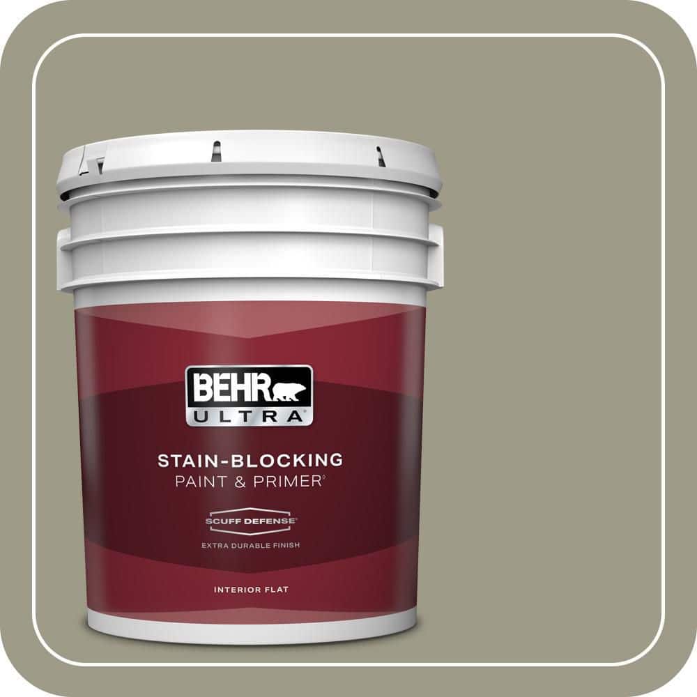 BEHR ULTRA 5 gal. #MQ6-26 Milk Thistle Extra Durable Flat Interior Paint & Primer
