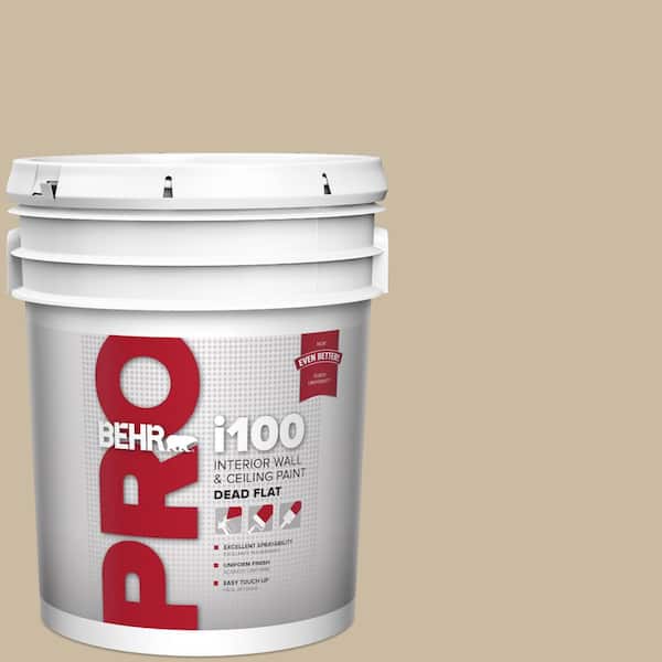 BEHR PRO 5 gal. #MQ2-26 Windsor Tan Dead Flat Interior Paint (2)